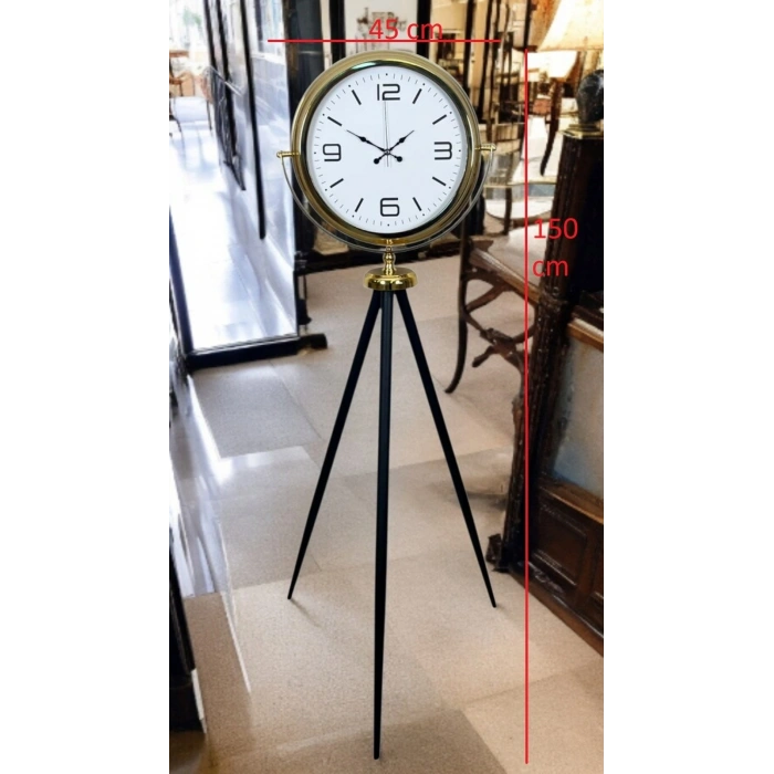 Mey İthalat® Elegance Gold Tripod Ayaklı Saat