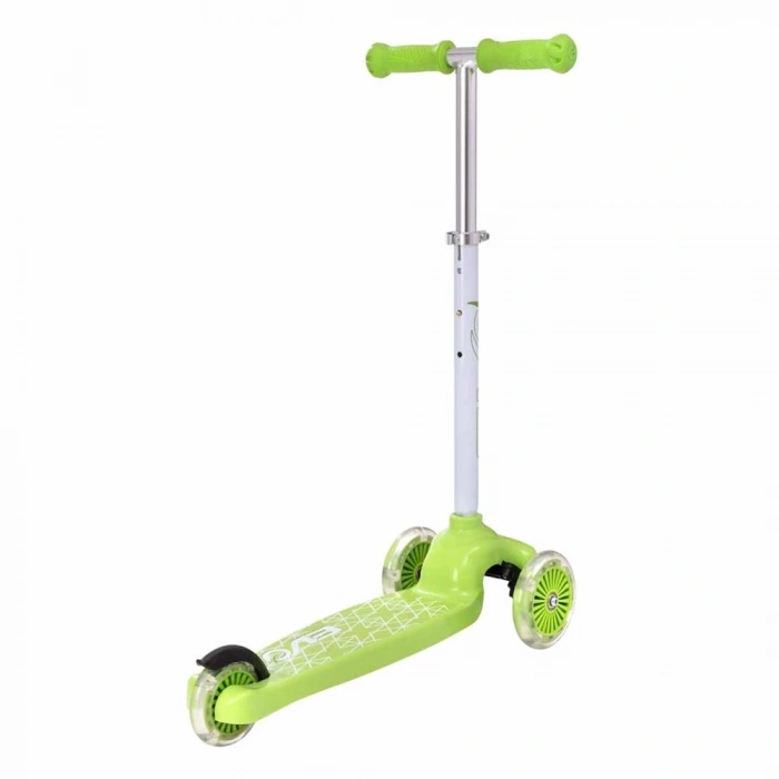 Mey İthalat® EVO SCOOTER 3TKR IŞIKLI MAX 50KG YEŞİL