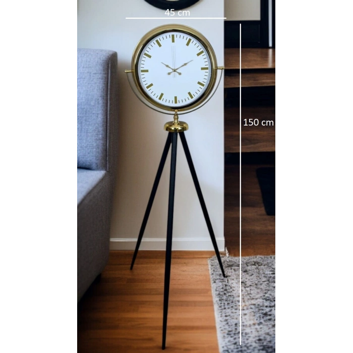 Mey İthalat® Gold Balance Tripod Ayaklı Saat