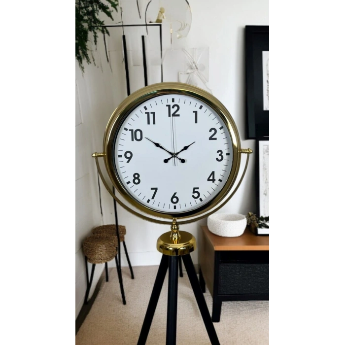 Mey İthalat® Gold Klasik Tripod Ayaklı Saat