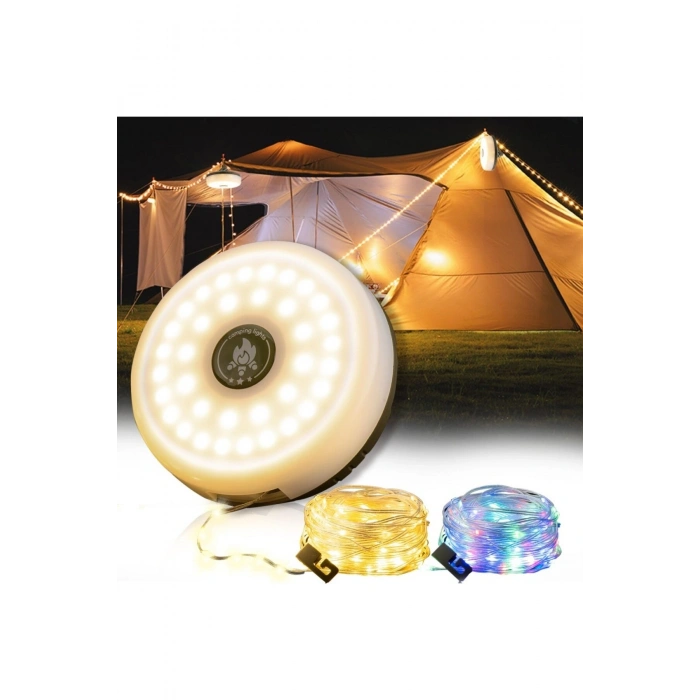 Mey İthalat® Güneş Enerjili Makara LED Kamp ası