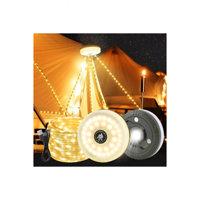 Mey İthalat® Güneş Enerjili Makara LED Kamp ası