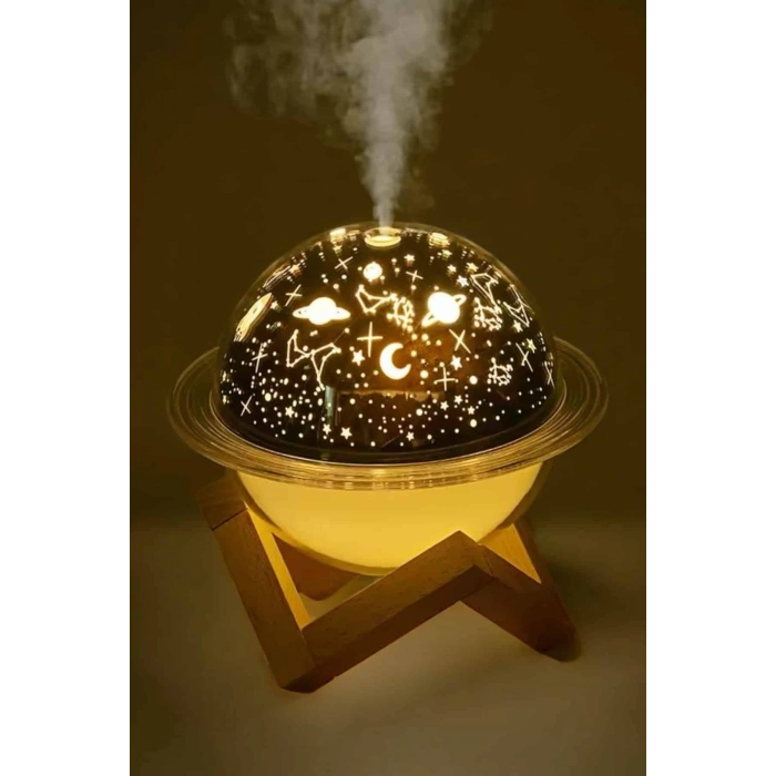 Mey İthalat® Hava Nemlendirici Masa ve Gece Lambası USB Projeksiyon Aromaterapi