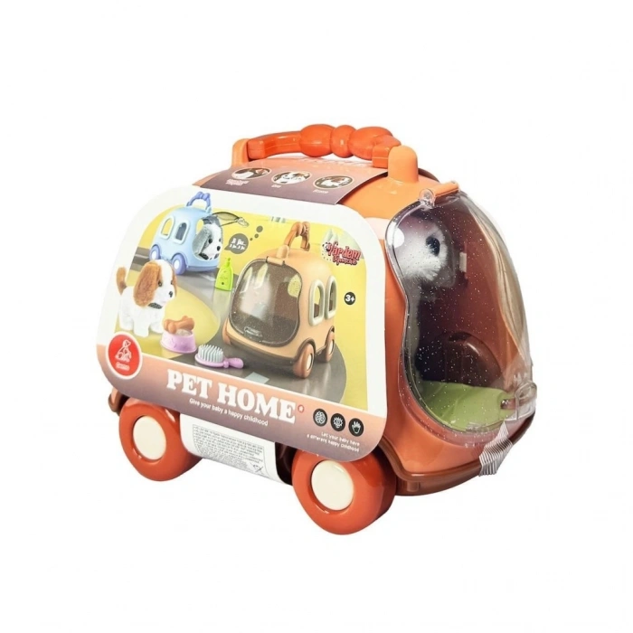 Mey İthalat®  JND-6802 Taşıma Araba Çantalı Hareketli Pilli Köpek Set -Vardem Oyuncak