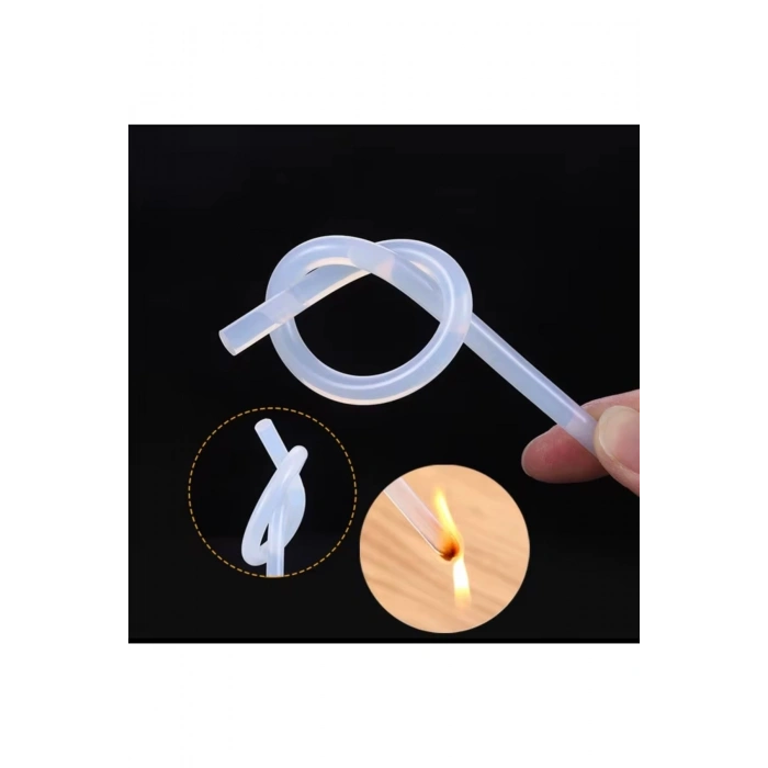 Mey İthalat® KALIN Silikon Çubuk 10’lu Paket – Şeffaf Yedek Silikon