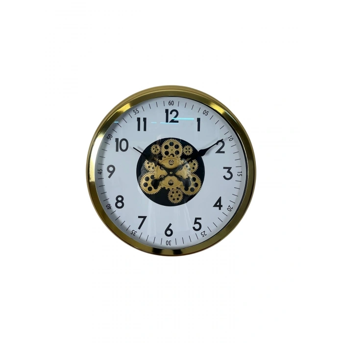 Mey İthalat® Klasik Gold 60 Cm Çarklı Duvar Saati