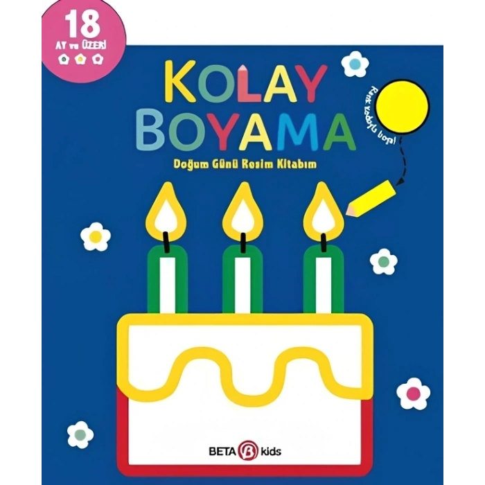 Mey İthalat® Kolay Boyama Doğum Günü Resim Kitabım