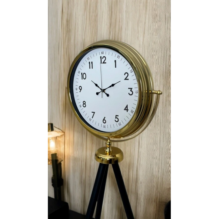 Mey İthalat® Luxury Gold Tripod Ayaklı Saat