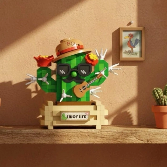 Mey İthalat® LZ-8833  KAKTÜS 380 PARÇA BLOCK OYUNCAK