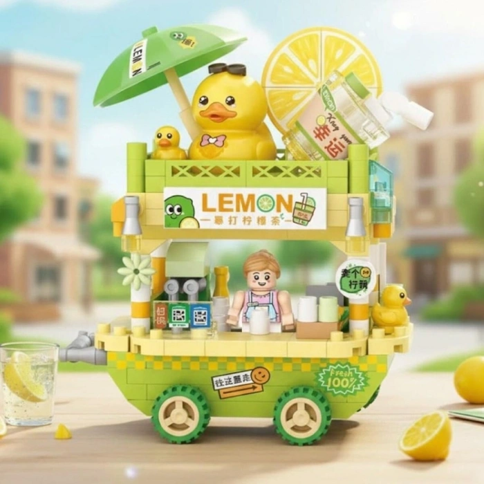 Mey İthalat® LZ-8856  LİMON ARABASI 310 PARÇA BLOCK OYUNCAK