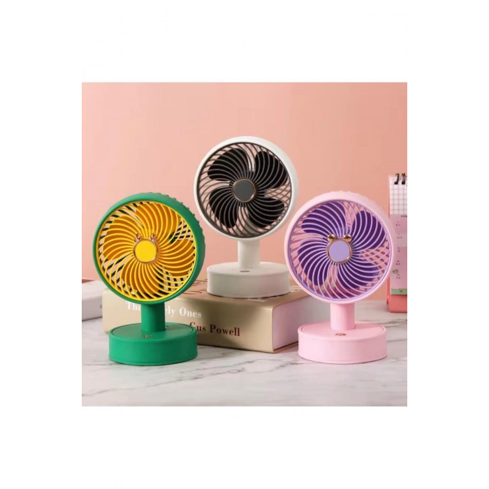 Mey İthalat® Mini USB Şarjlı Kişisel Masaüstü Vantilatör - Ev ve Ofis İçin İdeal