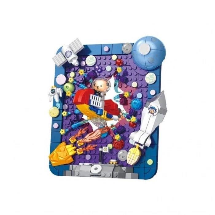 Mey İthalat® P881506 TEDDY UZAY ARACI 368 PARÇA BLOCK OYUNCAK