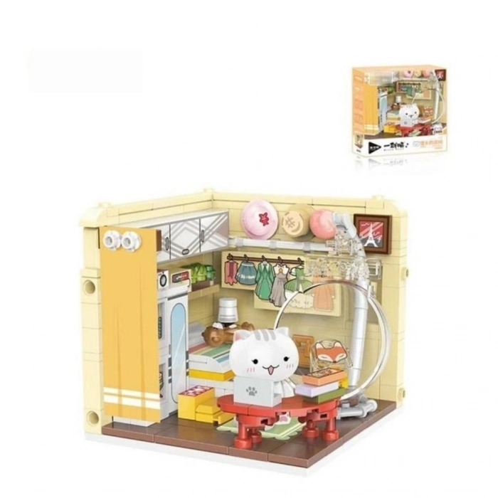 Mey İthalat® P885003 KEDİ MUTFAK 252 PARÇA BLOCK OYUNCAK