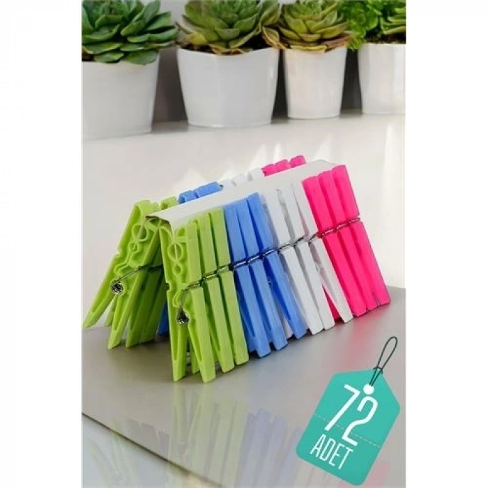 Mey İthalat® Plastik Çamaşır Mandalı 72 Adet 714510