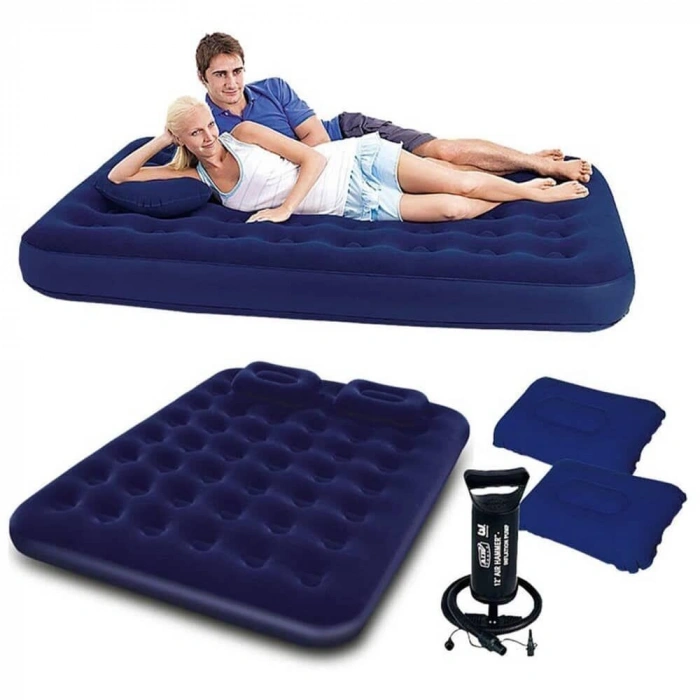 Mey İthalat® POMPALI YASTIKLI ÇİFT YATAK ÇİFT KİŞİLİK 203X152X22CM