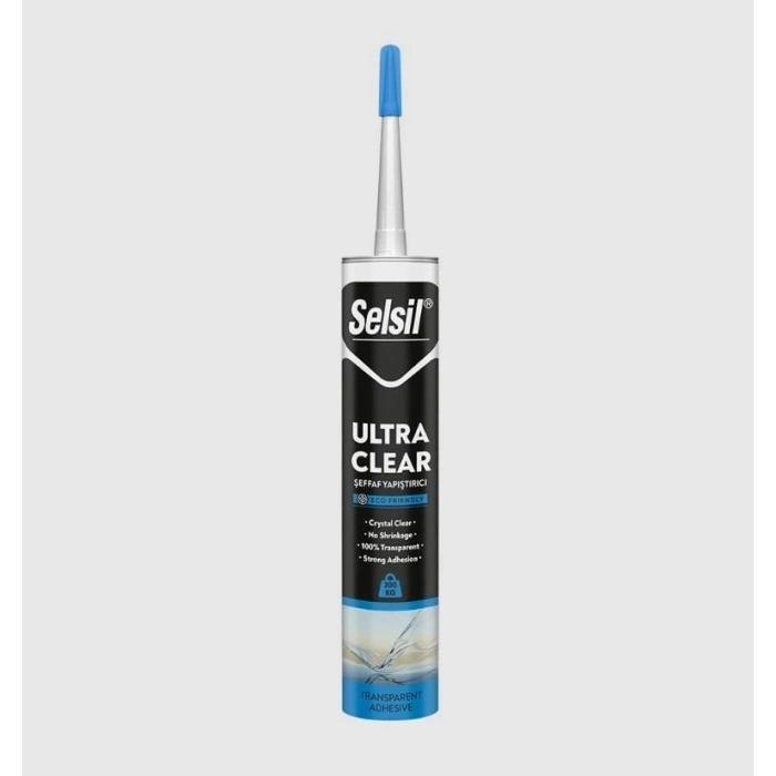 Mey İthalat® Selsil Ultra Clear Şeffaf Montaj Yapıştırıcı 290 ml