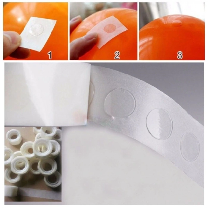 Mey İthalat®  Sticker Damla Model Çift Taraflı Yapışkan Balon Yapıştırıcısı