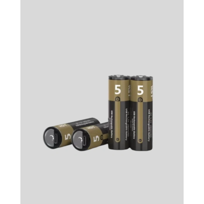 Mey İthalat® Tekrar Şarj Edilebilir AA USB Type-C Pil | 1000+ Döngü | 1.5V Sabit Voltaj
