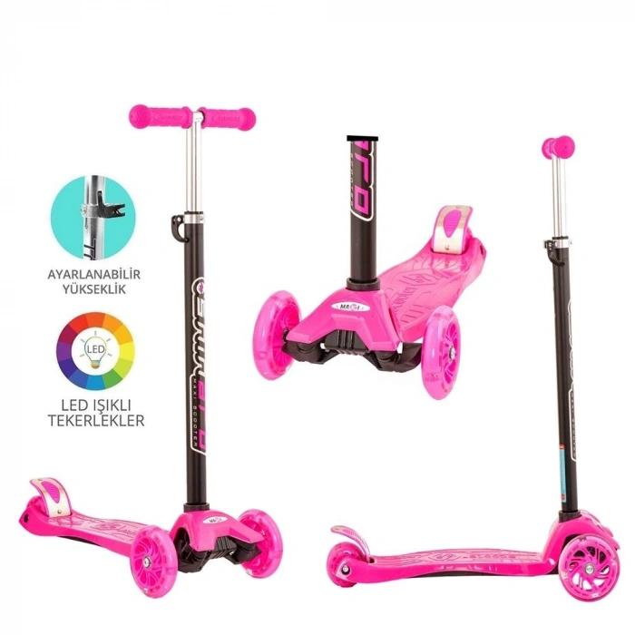 Mey İthalat® Torutoys Maxi Twist Işıklı Scooter Pembe