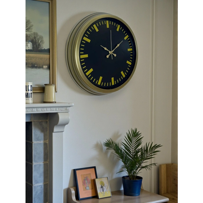 Mey İthalat® Vintage 40 Cm Metal Modern Duvar Saati