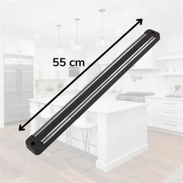 Mıknatıslı Paslanmaz Duvar Bıçak Askısı Standı 55 Cm Aparat