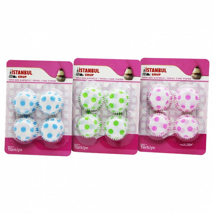 MİNİ MUFFİN KAĞIT KEK KAPSÜLÜ - PAKET İÇİNDE 60 ADET VARDIR (5047)
