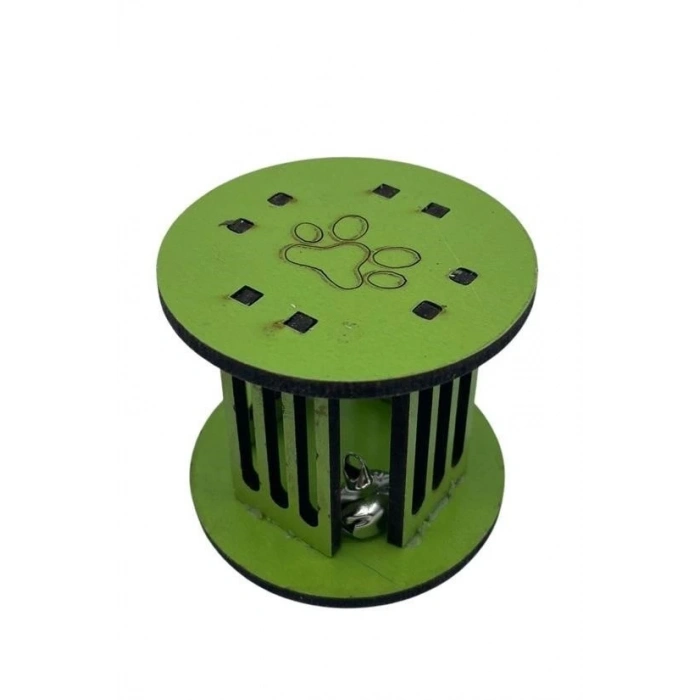 Mini Silindir Eğlenceli Renkli Sağlam Küçük Pati İzi Şekilli Kedi Oyuncağı