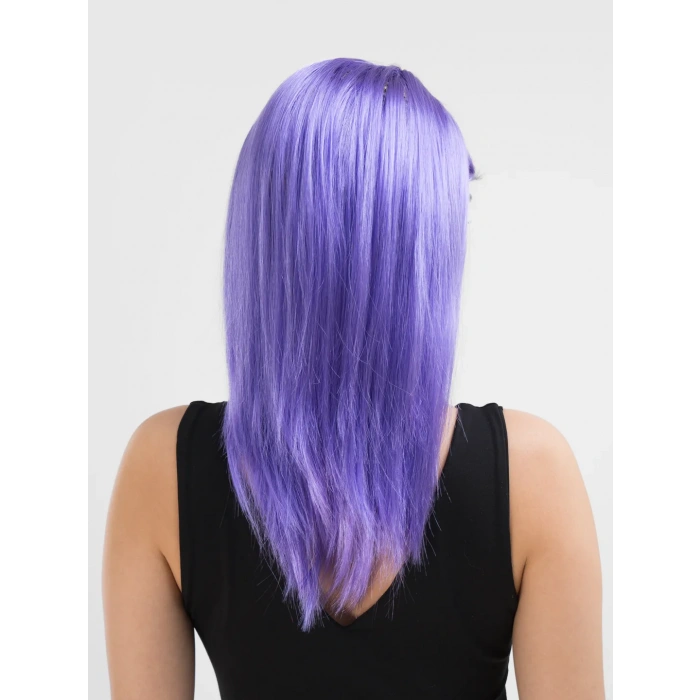 Mor Renk Uzun Düz Parti Peruğu (5047)