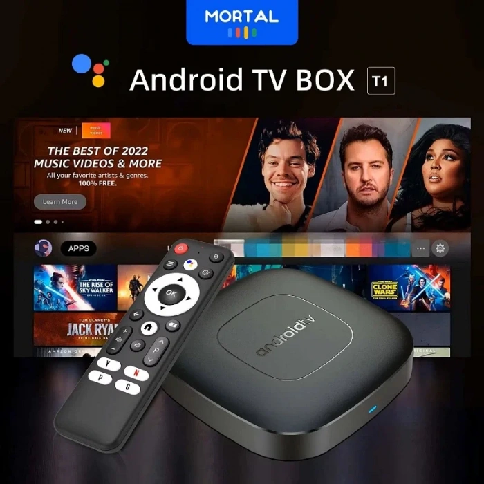 Mortal T1.Android Tv Box 2gb Ram -16 gb Hafıza Android 12 Tvbox (5047)