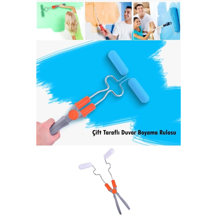 Nano Süngerli Damlatmaz Mobilya ve Duvar Boyama Rulosu Hem Köşe Hem Düz Zemin (5047)