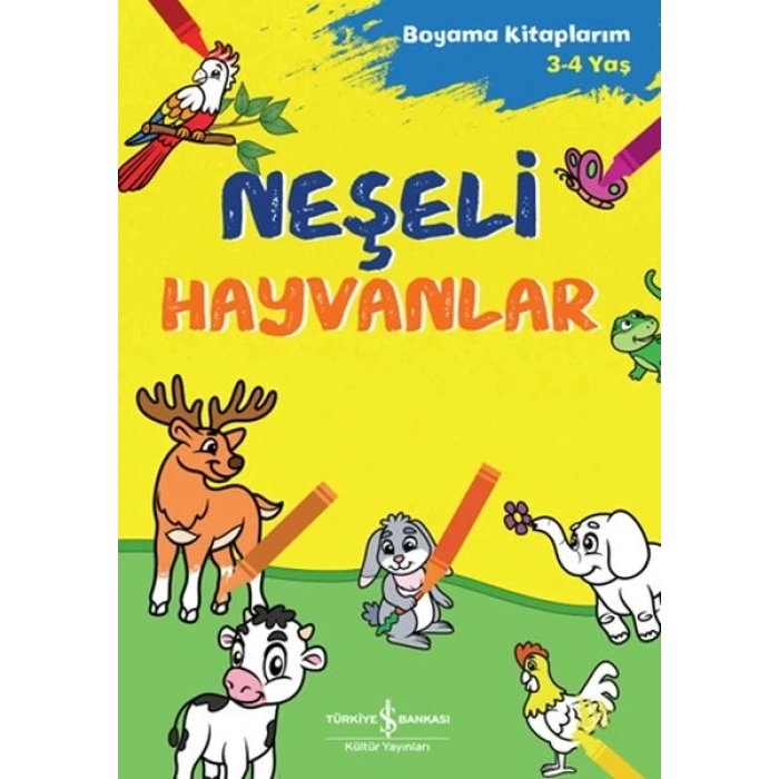 Neşeli Hayvanlar - Boyama Kitaplarım 3-4 Yaş