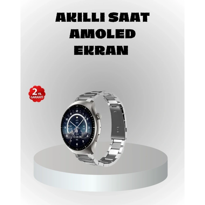 Mey İthalat® NFC Destekli Akıllı Saat – Kablosuz Şarj & Sesli Arama Özelliği