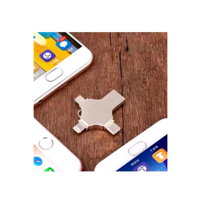 Otg 4in1 Cep Telefonu Çok Fonksiyonlu Usb Flash Bellek 128 Gb Type-c, Micro Sd Ve Kart Okuyucu