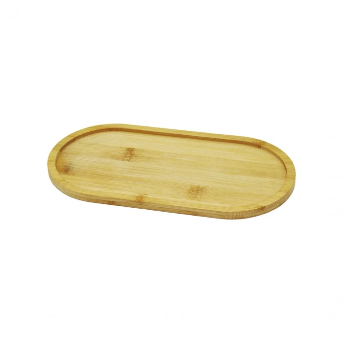 OVAL AHŞAP BAMBU YAĞDANLIK ALTLIK 12X23CM (5047)