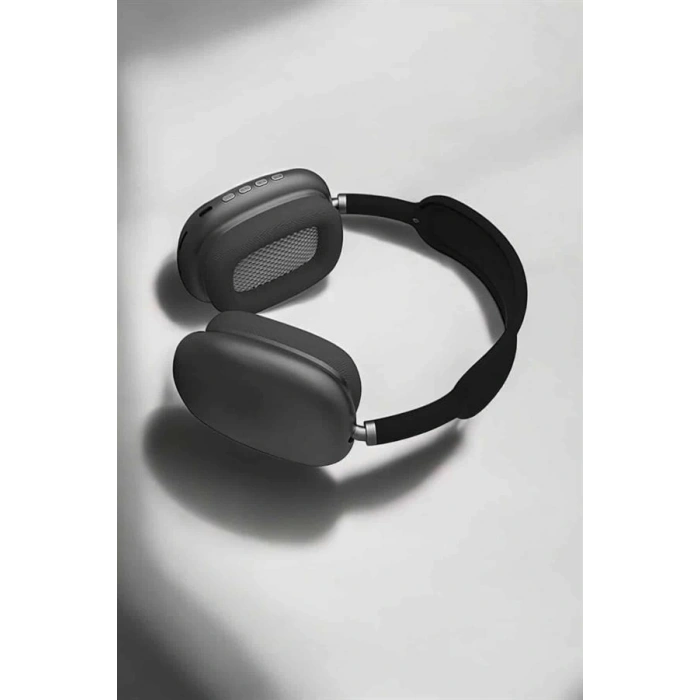 Mey İthalat® P9 Plus Hi-fi Ses Kalitesi Ayarlanabilir Mikrofonlu Bluetooth Kulaklık Siyah