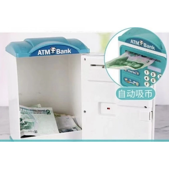 Parmak İzi Okumalı Elektronik Şifreli Otomatik Kağıt Para Alan ATM Kumbara