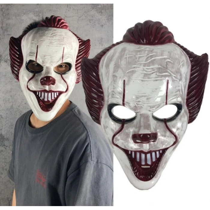 Plastik Joker Maskesi Killer Palyaço Maskesi (5047)