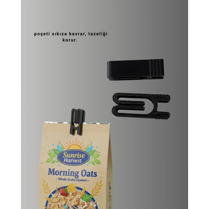 Mey İthalat® Plastik Poşet Kilidi Mutfak İçin Çok Amaçlı 10 Adet