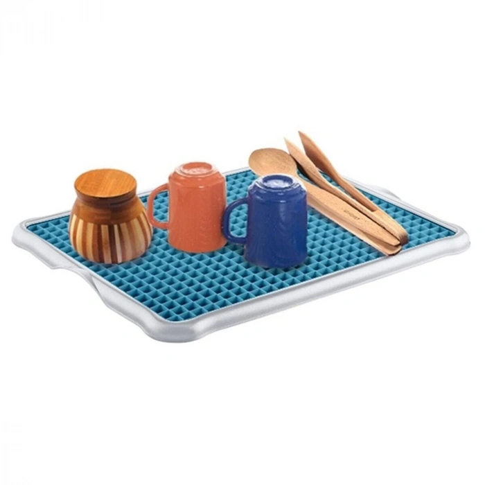 Pratik Lavabo Tezgah Üstü Bulaşık Kurutmalığı Süzmatik 22x40 cm (5047)