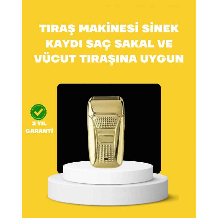 Mey İthalat® Profesyonel Kuru Kullanım Sakal Tıraş Makinesi Çift Başlıklı