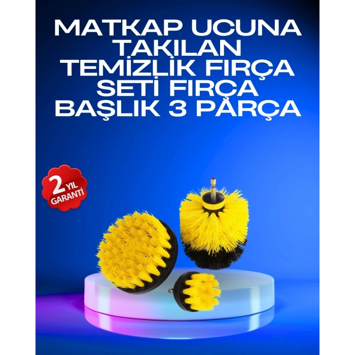 Mey İthalat® Profesyonel Matkap Ucu Temizlik Fırçası 3’lü Set