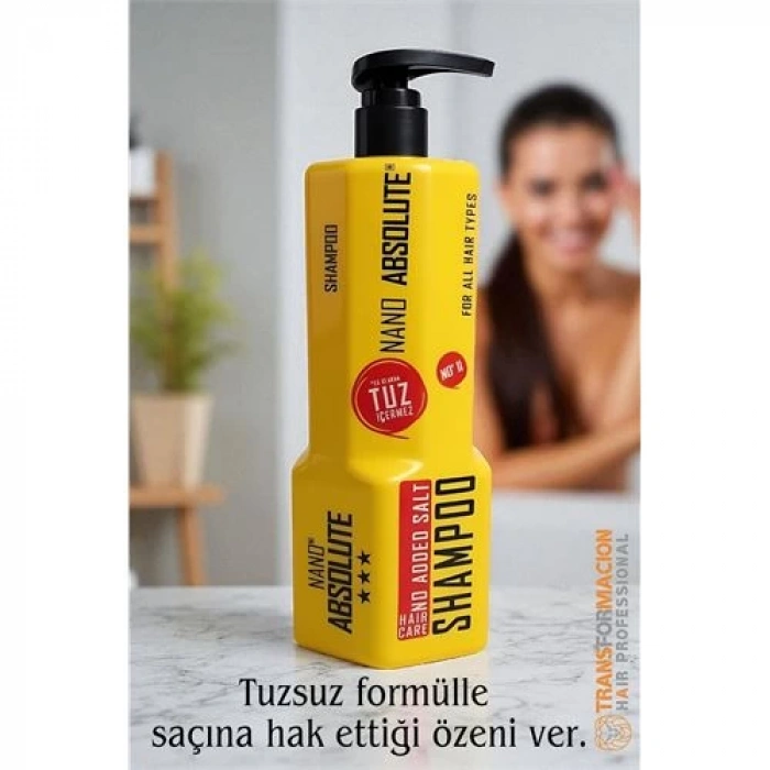 Profesyonel Nano Absolute Tuzsuz Şampuan – 1000 ml, Tüm Saç Tipleri
