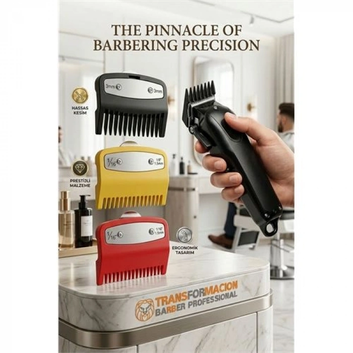 ProfesyonelTıraş Makinesi Tarağı Seti 3lü  Absolute Professional (1.5mm, 3mm) 723003