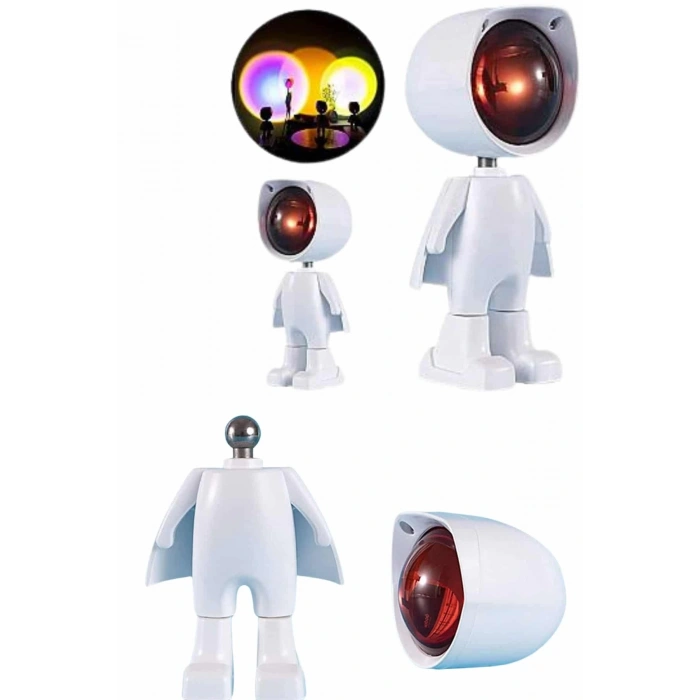 Mey İthalat® Projeksiyon Güneş Lambası Astronot Gün Batımı Projektör LED Işıklı