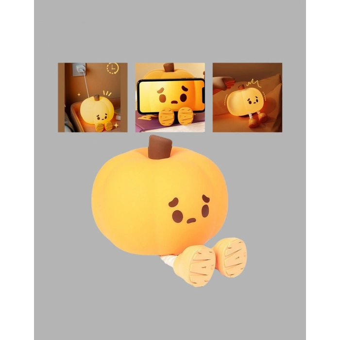 Mey İthalat® Pumpkin LED Gece Lambası Üç Kademeli Işık Ayarlı