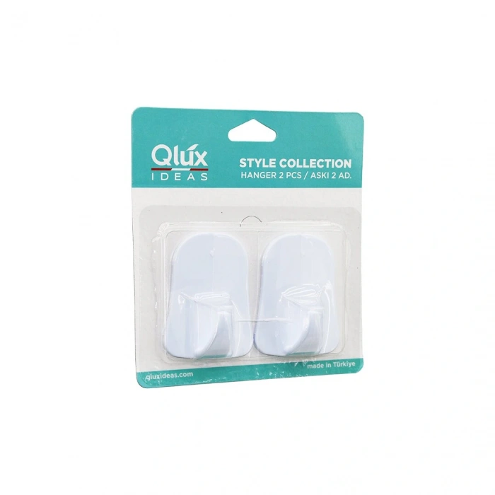 QLUX L-00735 2PCS OPAK BEYAZ PLASTİK ASKI (5047)