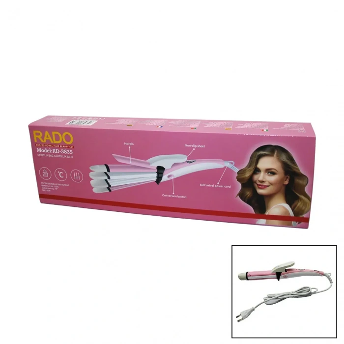 Rado RD-3835 Şekillendirici Saç Güzellik Seti - 4&apos;lü, 60W (5047)