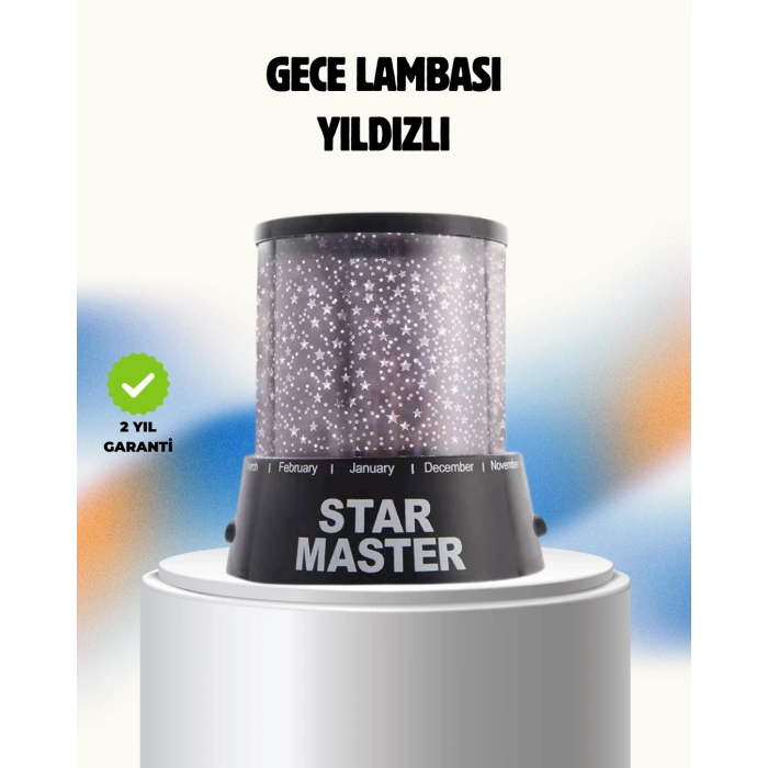 Mey İthalat® Renk Değiştirmeli LED Yıldız Projektör Parti ve Gece Lambası