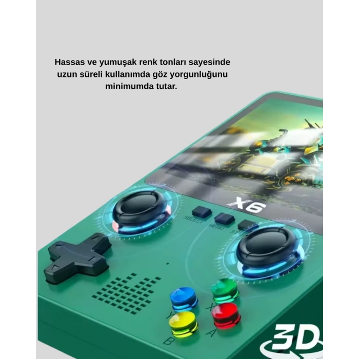 Mey İthalat® Retro Taşınabilir Konsol 3.5 IPS Ekran Ergonomik Çift LR Kontrollü