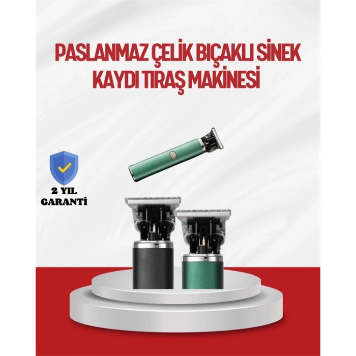 Mey İthalat® Saç Sakal Ense Paslanmaz Çelik T-Bıçak Vücut Tıraş Makinesi
